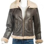 Women B3 Bomber Aviator Shearling Jacket
