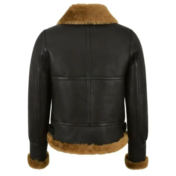 Women Black Aviator B3 Bomber Leather Jacket