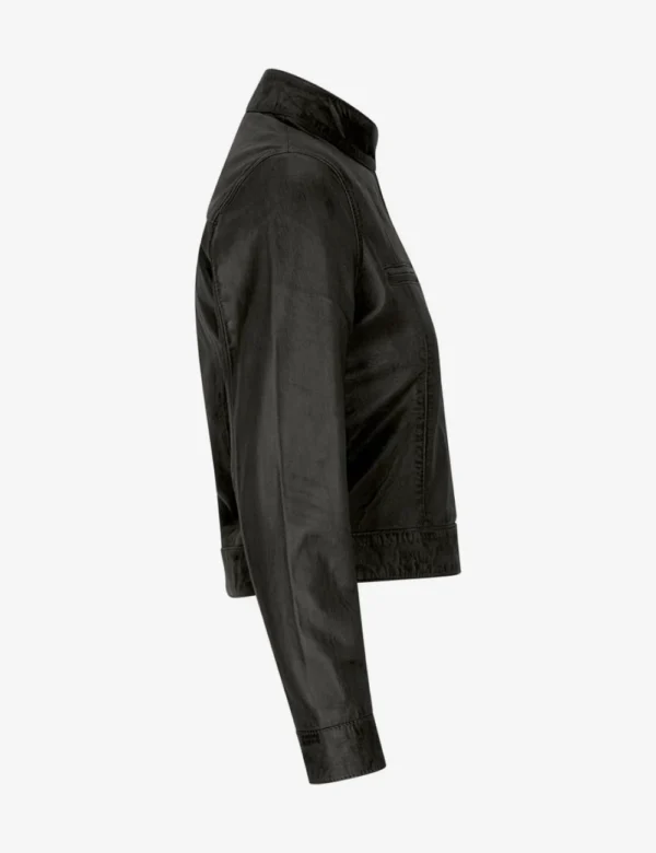 Women Noir Fury Leather Cafe Racer Jacket