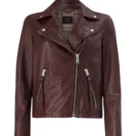 Women Brown Vintage Motorcycle Jacket