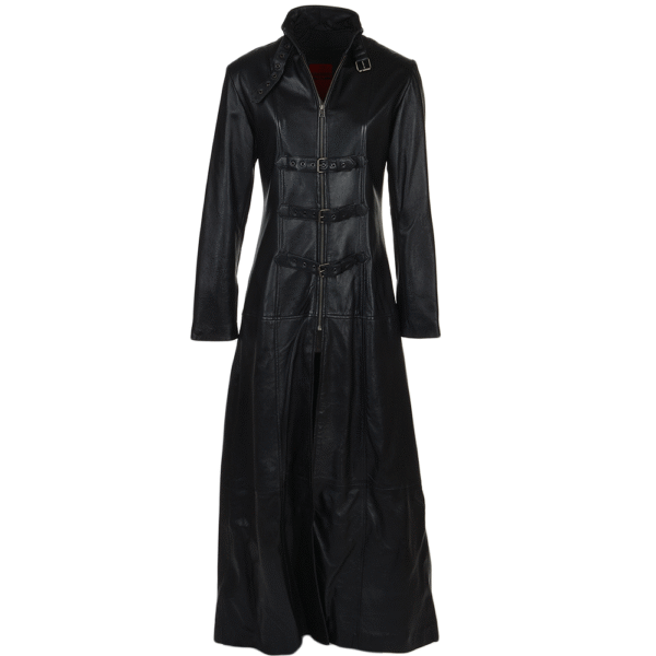 Women Long Length Gothic Dark Black Elegance Coat