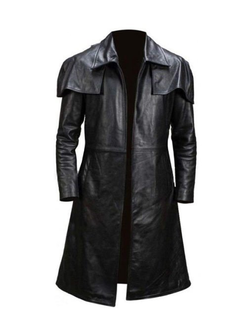 Mens Vegas A7 Faux Leather Duster Coat