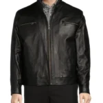 Mens Black Racer Leather Jacket