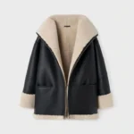 Women Black B3 RAF Aviator Shearling Leather Jacket