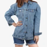 Womens Oversized Light Blue Denim Jacket